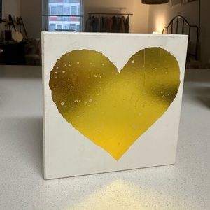 Heart on canvas decor